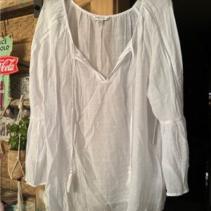 White gauze blouse